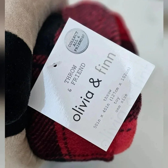 Holiday Reindeer Throw and Friend - Picture 4 of 4